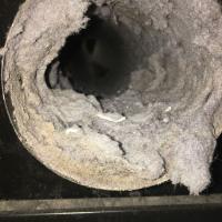 Reduced airflow due to the collection of dryer lint in the vent line