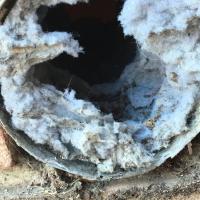 The accumulation of lint in a dryer vent